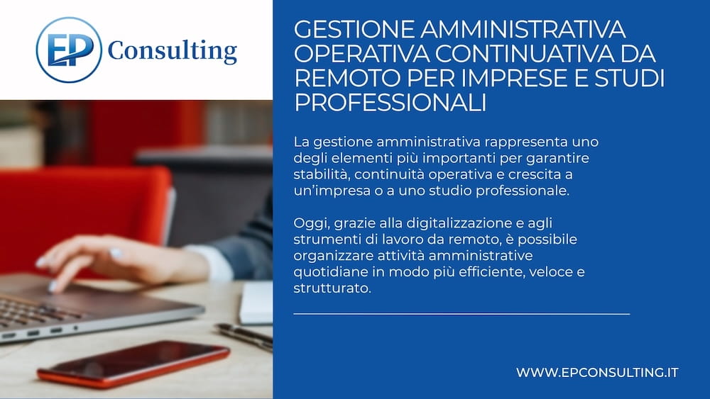 Gestione Amministrativa Operativa Continuativa da Remoto per Imprese e Studi Professionali