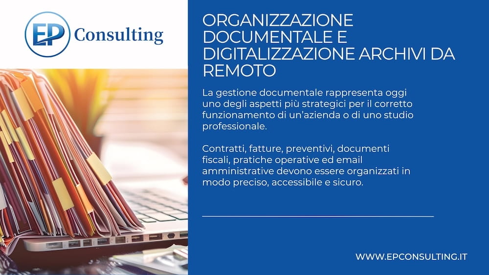 Organizzazione Documentale e Digitalizzazione Archivi da Remoto