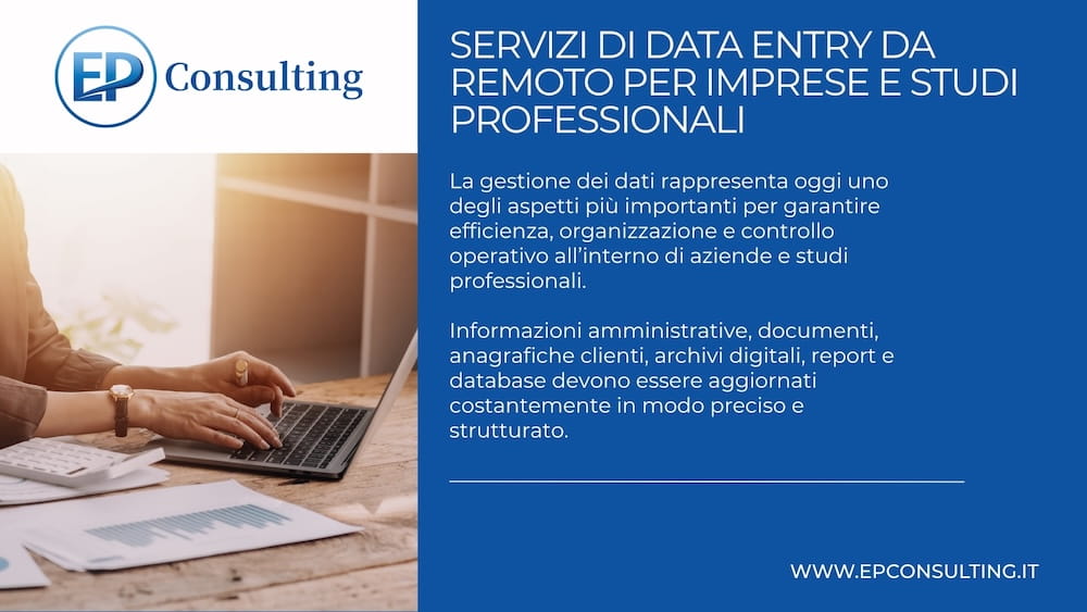 Servizi di Data Entry da Remoto per Imprese e Studi Professionali