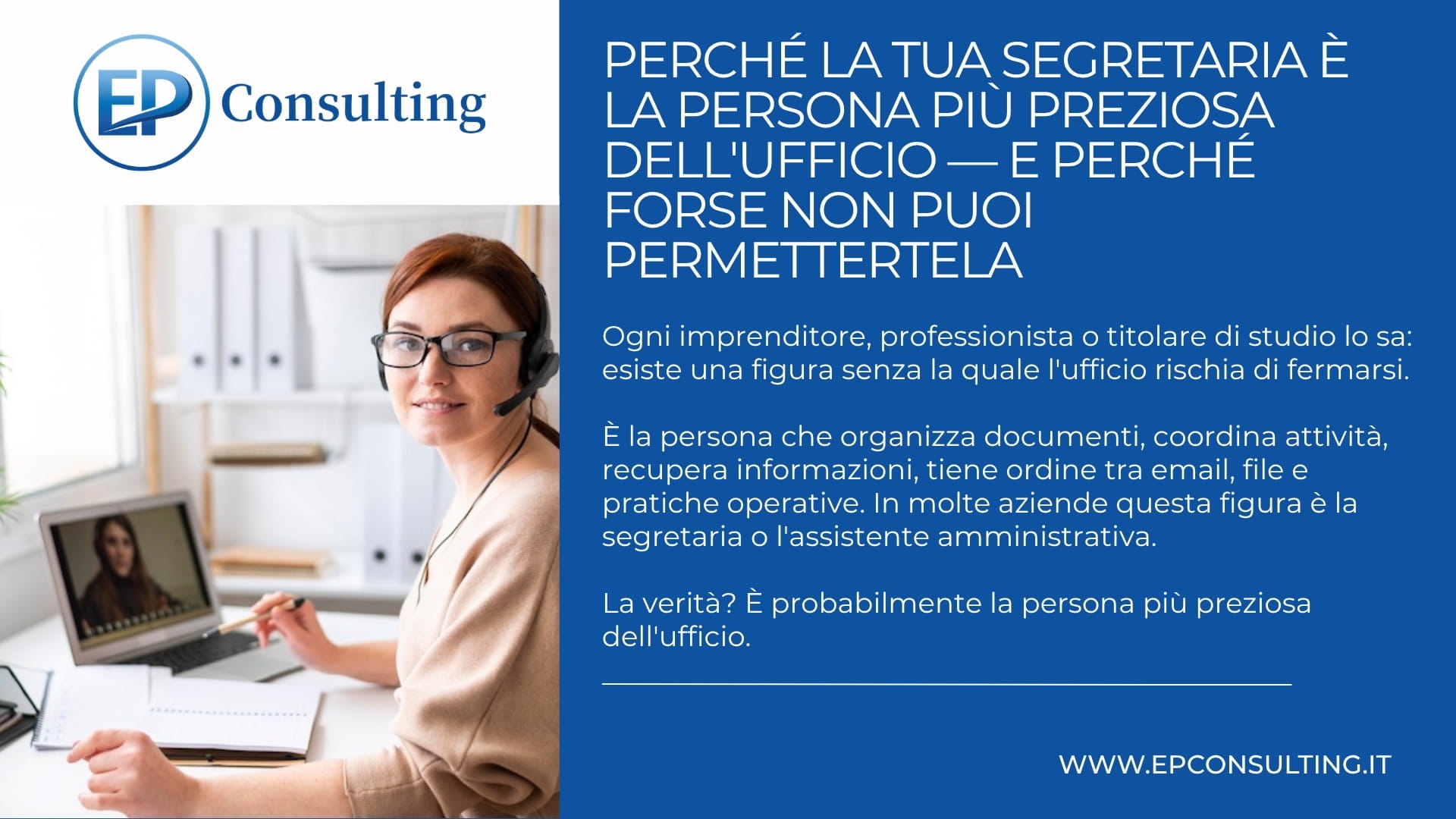 EP Consulting Consulente Amministrativa e Contabile da remoto segretariato organizzazione e digitalizzazione documentale