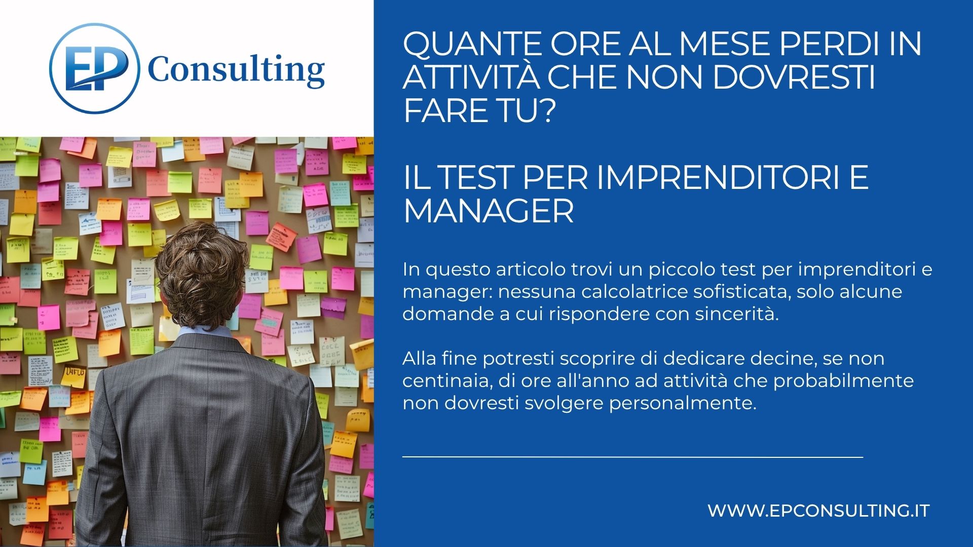 Test per imprenditori quante ore al mese perdi in attività da delegare EP Consulting