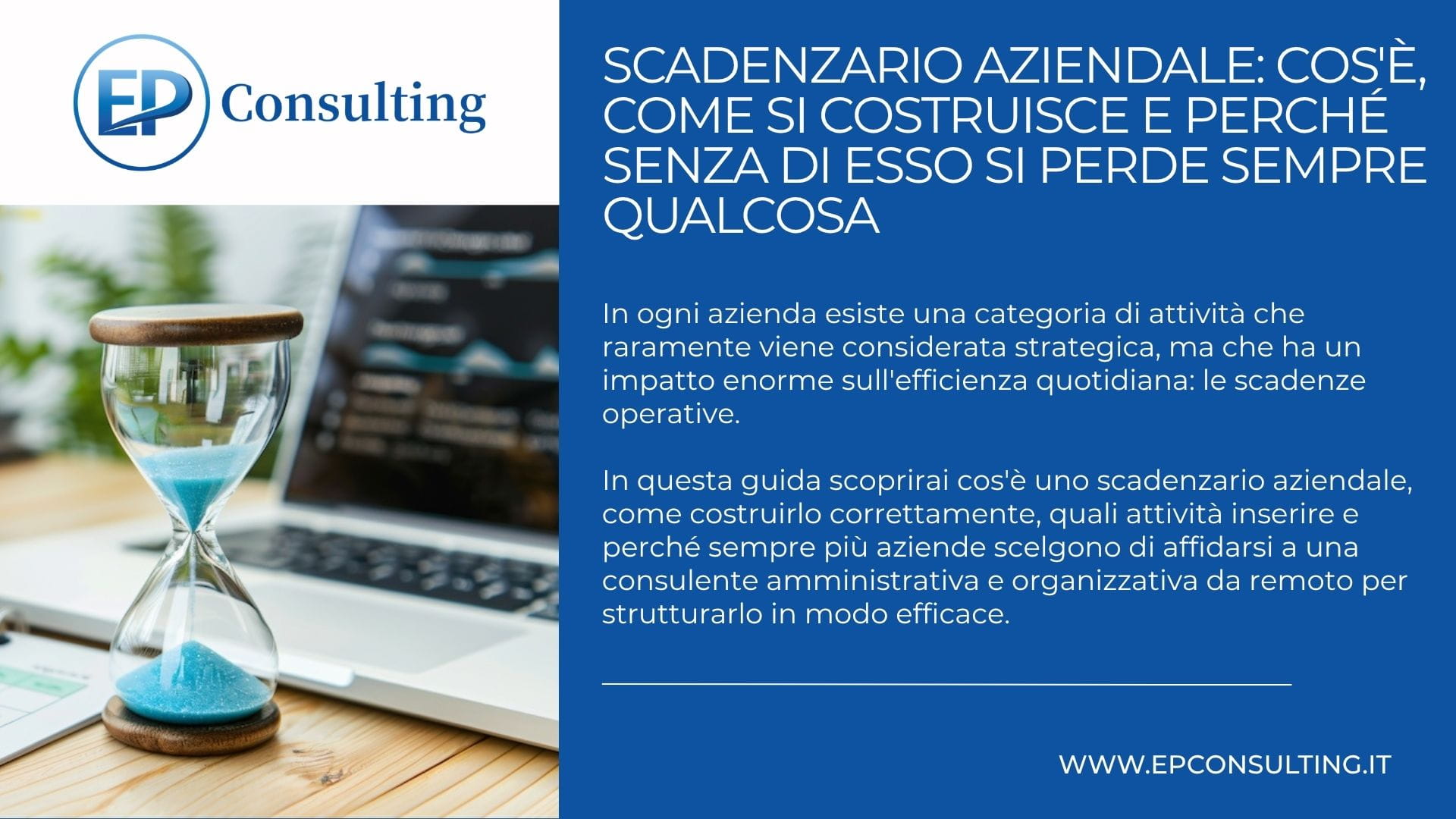 EP Consulting consulente amministrativa e contabile da remoto scadenziario aziendale