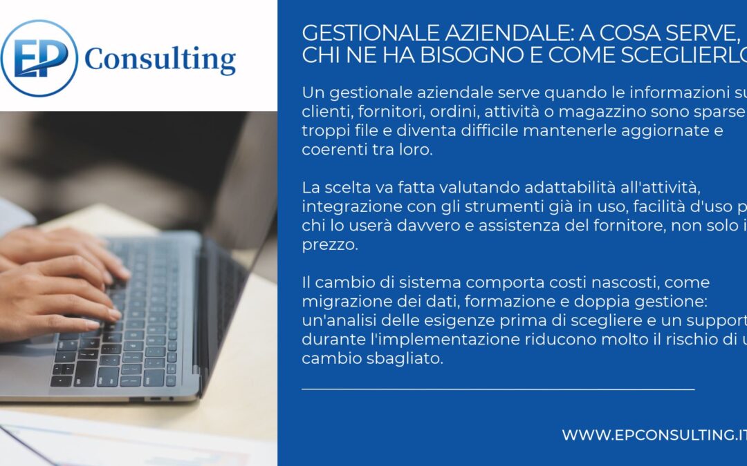 Consulente da remoto che analizza le esigenze di un'azienda per scegliere il gestionale aziendale più adatto