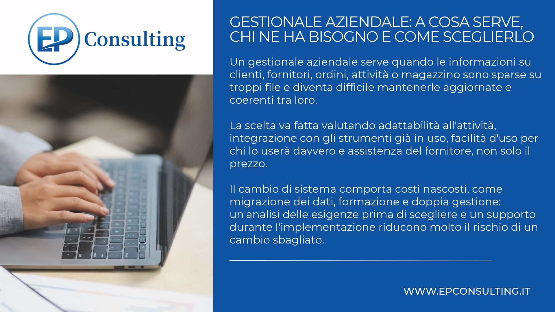 Consulente da remoto che analizza le esigenze di un'azienda per scegliere il gestionale aziendale più adatto