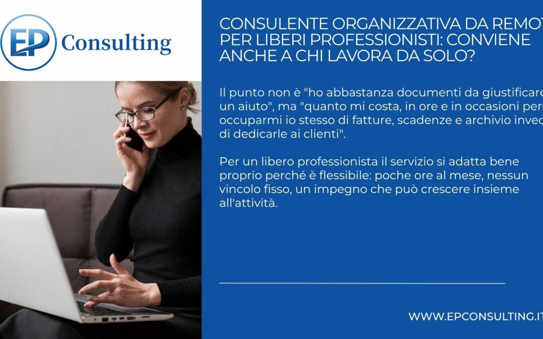 consulente organizzativa da remoto per liberi professionisti
