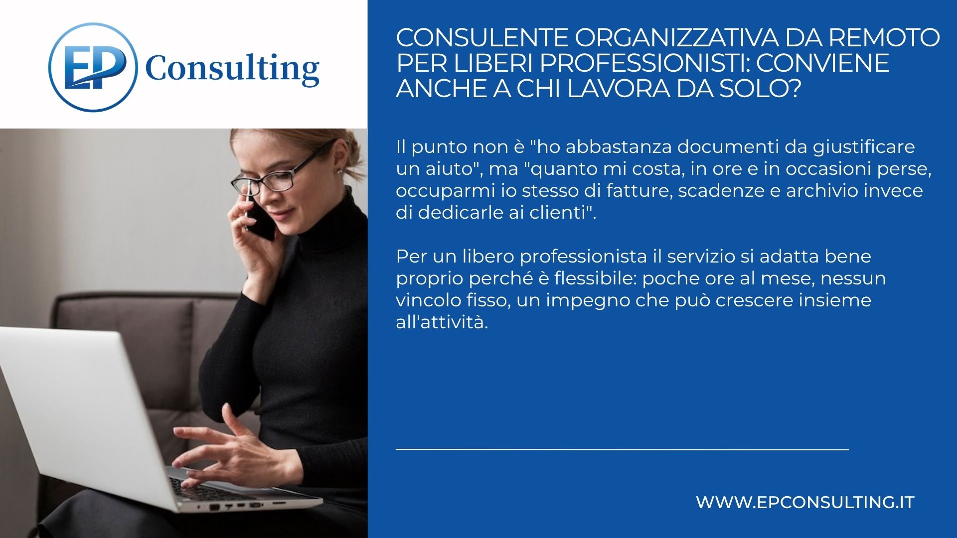 consulente organizzativa da remoto per liberi professionisti